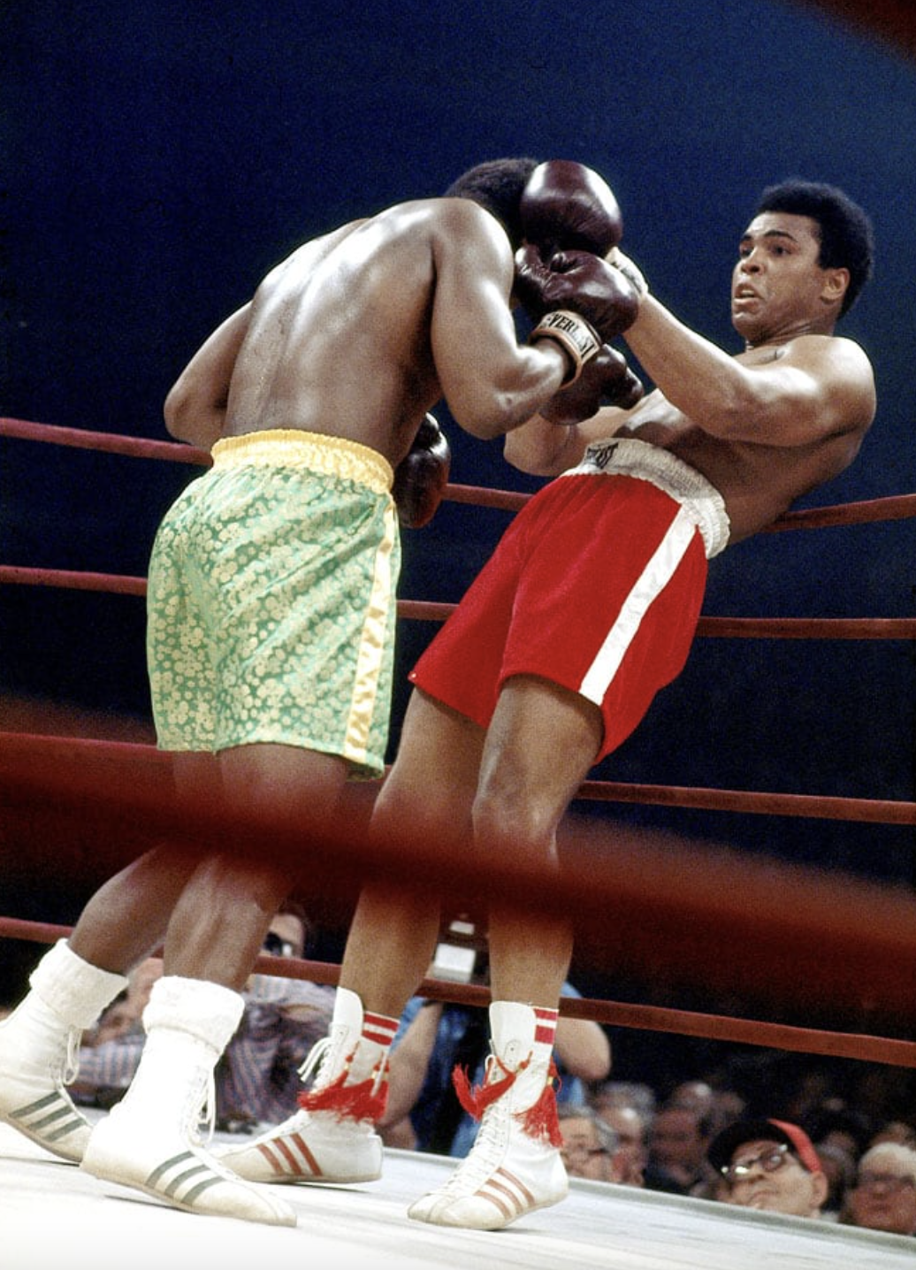 muhammad ali red shorts